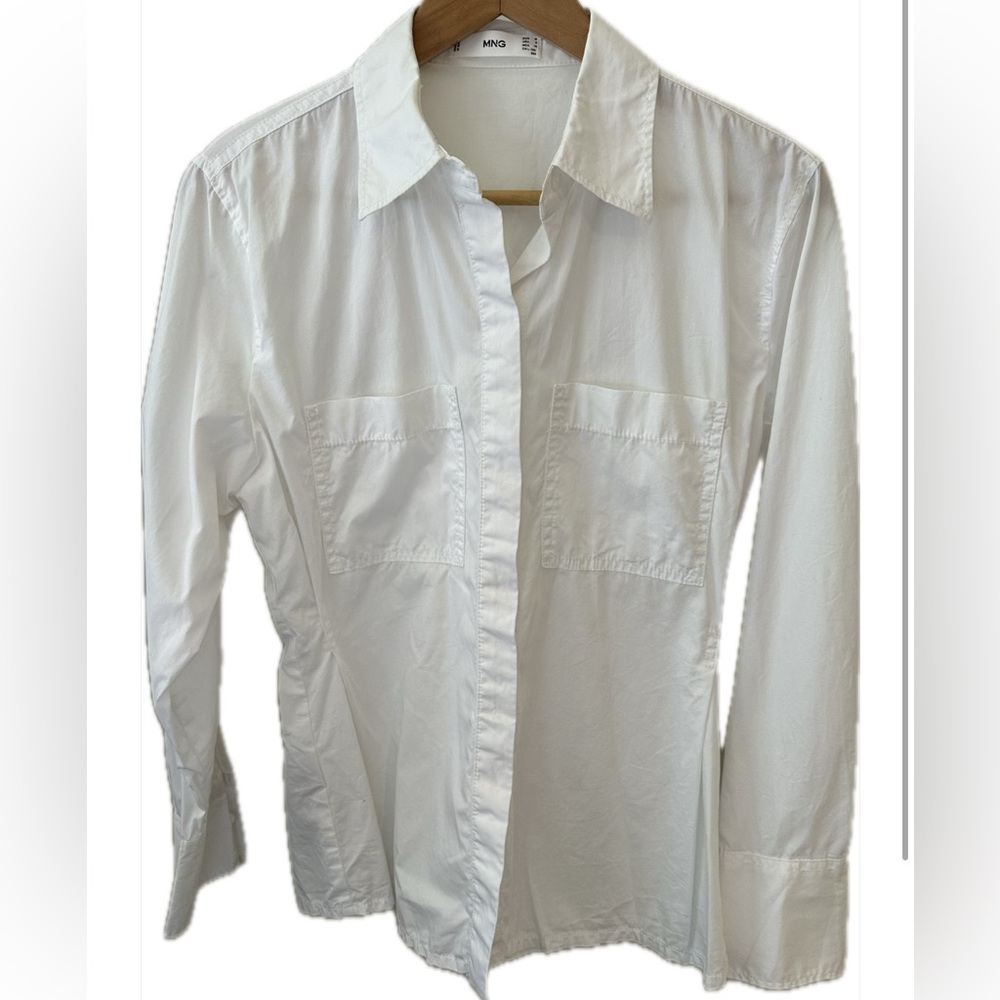 Mango crisp white button up